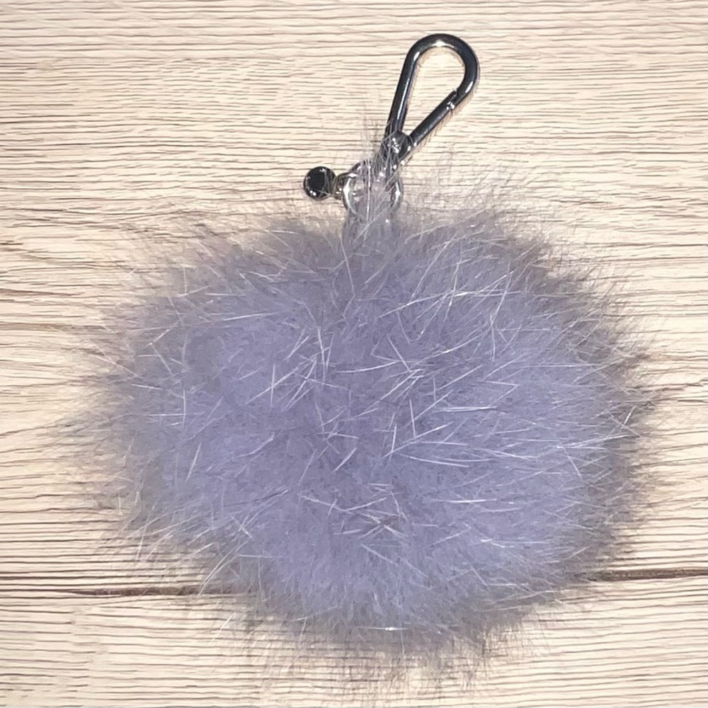 Michael Kors Fox Fur Charm / Keychain in Lilac